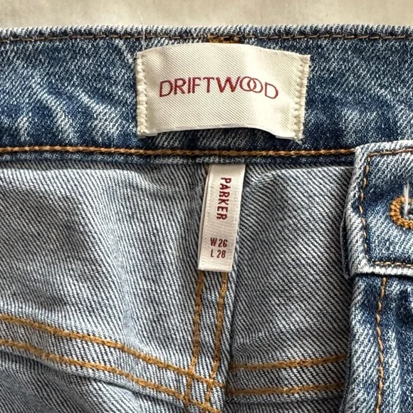 Driftwood Parker Women's Barrel Denim Jeans with Embroidered Cutouts - Picture 2 of 6